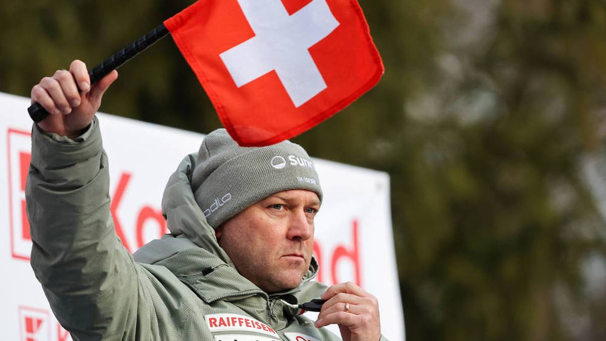 The Swiss national coach Bine Norcic is very angry