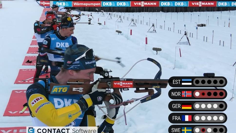 The German men's biathlon quartet impressed at the Olympic dress rehearsal in Ruhpolding. The decision is only made at the last attack.