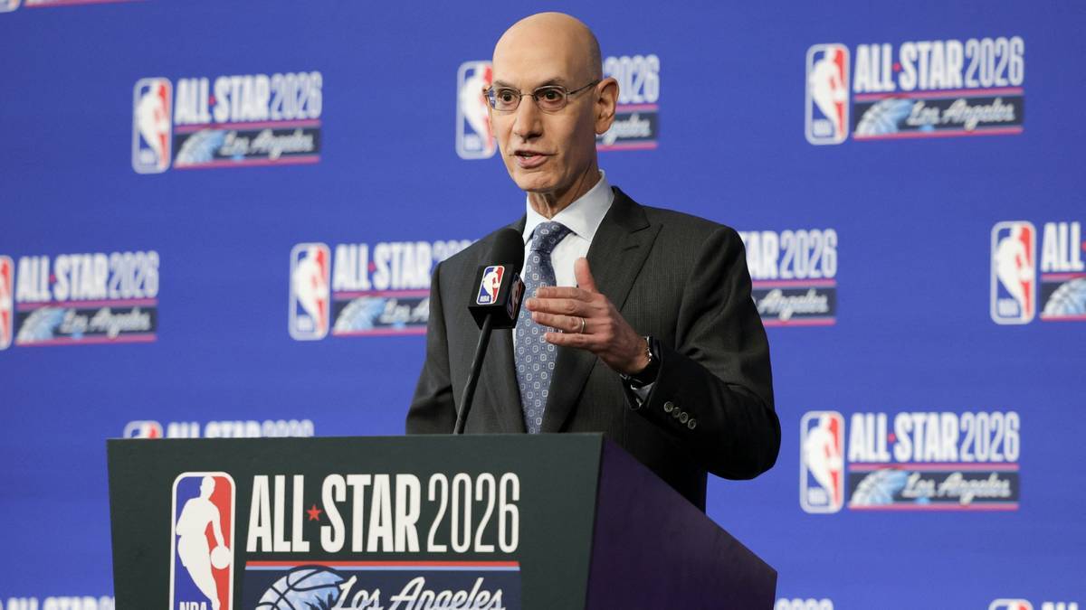 NBA boss Adam Silver at a press conference in Los Angeles