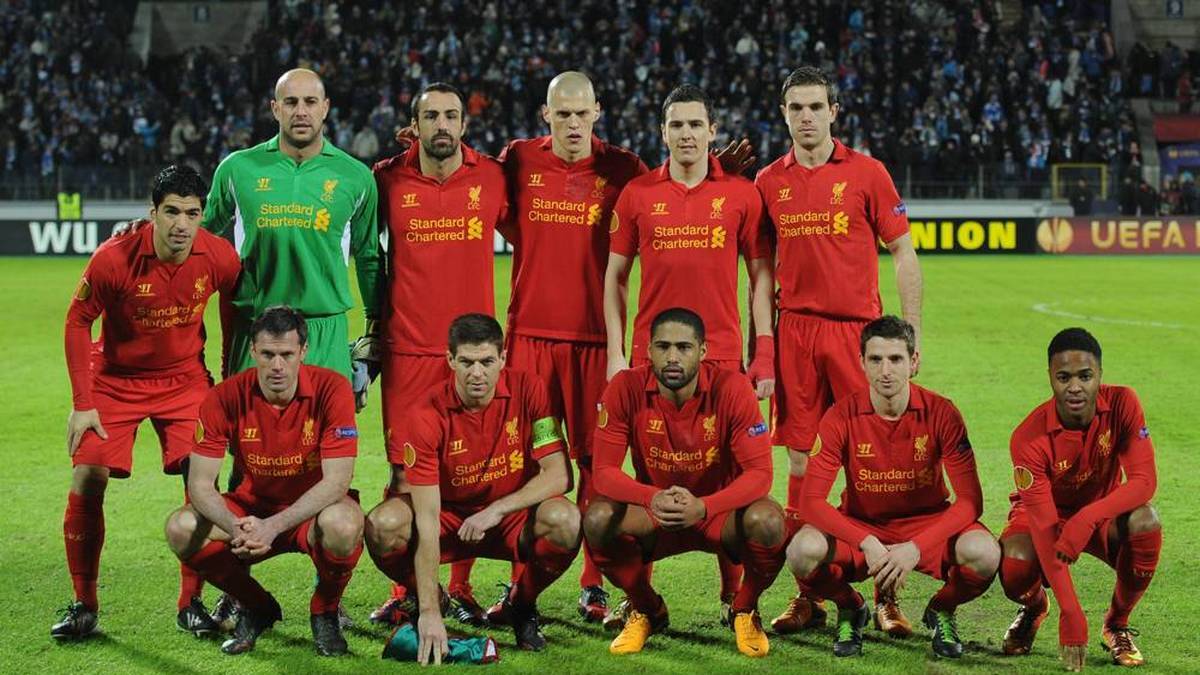 Jamie Carragher (bottom left) and Raheem Sterling (bottom right) played together for Liverpool